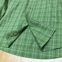 L.L.Bean /TRADITIONAL FIT /エルエルビーン メンズL 長袖シャツ ボタンダウンシャツ チェックシャツ トップス 胸ポケ グリーン 古着_画像7