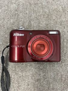 【RSA-1028】1円スタート Nikon COOLPIX L30 レッド 4.6-23.0mm 1:3.2-6.5 赤 電池式 コンパクトデジタルカメラ ニコン 通電・動作未確認品