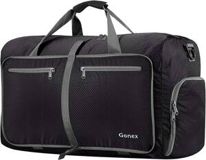 ★美品★軽量★GONEX★折り畳み 防水ナイロンボストンバッグ★８０L ★海外旅行★合宿★アウトドア★