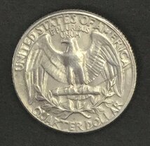 【三】コイン アメリカ1965年 ワシントン クォータ Washington quarter 直径：約24.3mm、重さ：約5.6ｇ、厚さ：約1.8mm　s2998_画像2