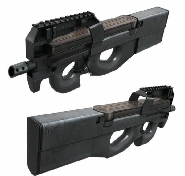 ペーパークラフト 模型 高級防水紙 FN P90 短機関銃 工作　本　冊子　大人　銃器　マシンガン