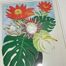 D(1005g8) 花 絵画 額入り 額縁 アート 芸術 インテリア 美術品_画像3