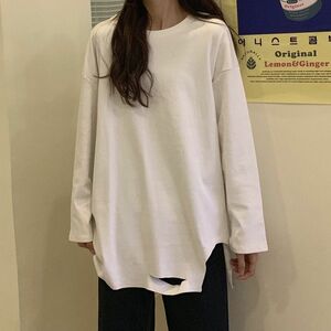 【新品】XL ビッグシルエット 変形 ロングスリーブ カットソー