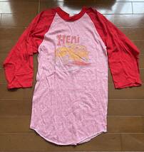 ヴィンテージ 60's? 70's? HEMI HAULER ベースボール 七分袖 Tシャツ ラグラン Sサイズ 赤 レッド 60年代 70年代 古着_画像1