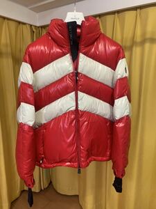 新品　メンズ　モンクレール MONCLER ダウンジャケット GOLZERN レッド／ホワイト　サイズ2