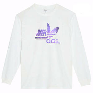 【白Sパロディ5.6oz】NIKdasナイダス(コスモ)ロングTシャツ面白いおもしろうけるプレゼント長袖ロンT送料無料・新品人気