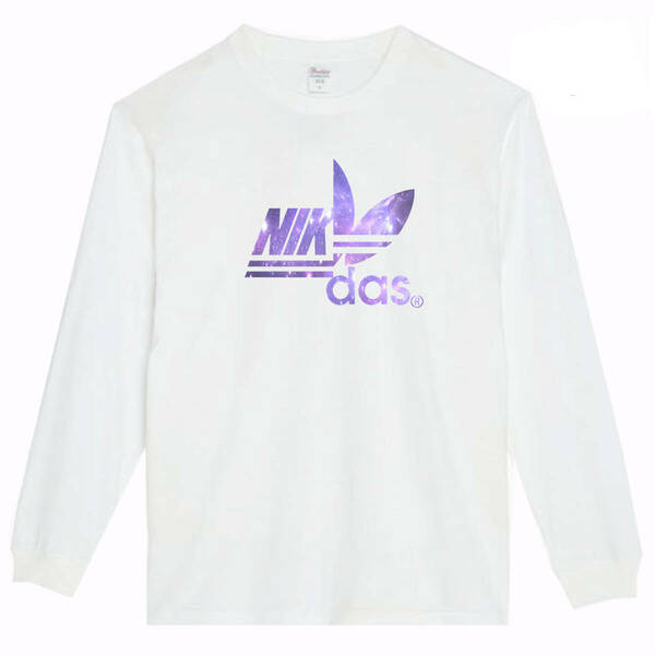  【白Lパロディ5.6oz】NIKdasナイダス(コスモ)ロングTシャツ面白いおもしろうけるプレゼント長袖ロンT送料無料・新品人気