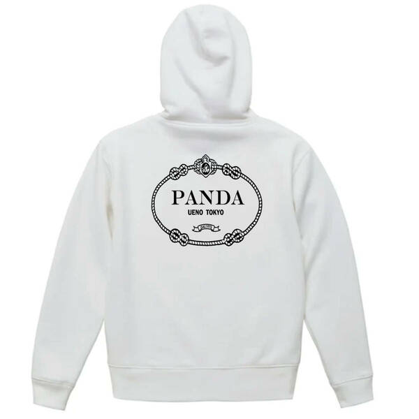 【白Mパロディ8.4oz/ZIP】PANDAジップパーカー面白いおもしろうけるネタプレゼント送料無料・新品