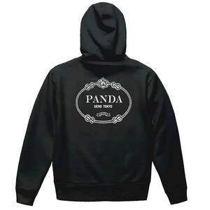 【黒Lパロディ8.4oz/ZIP】PANDAジップパーカー面白いおもしろうけるネタプレゼント送料無料・新品