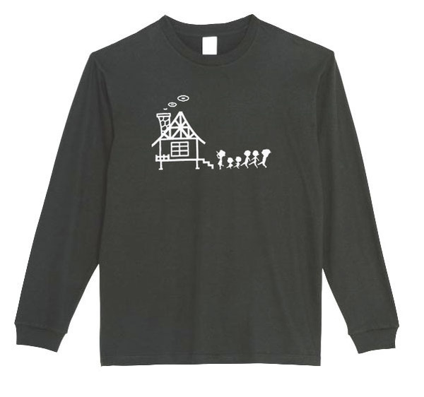 【黒Mパロディ5.6oz】サザエロングTシャツ面白いおもしろうけるプレゼント長袖ロンT送料無料・新品人気