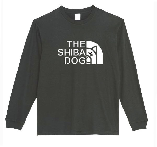 【黒XLパロディ5.6oz】シバドッグ柴犬ロングTシャツ面白いおもしろうけるプレゼント長袖ロンT送料無料・新品人気