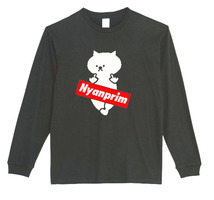 【黒XSパロディ5.6oz】ニャンプリム猫ロンT面白いおもしろTシャツうけるプレゼント長袖ロンT送料無料・新品人気_画像1