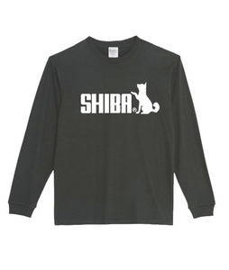 【黒Mパロディ5.6oz】シバお手ロングTシャツ面白いおもしろうけるプレゼント長袖ロンT送料無料・新品人気