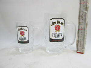 JIM BEAM 　ジムビーム　　メガジョッキ　Ｈ１７ｃｍ　 ジョッキ グラス　2種で　未使用か美品