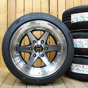 200系 ハイエース オーバーフェンダーサイズ 17インチ 8.5J+19 ファブレス XR-6ワイド 205/55R17 新品 タイヤ ホイール 4本SET