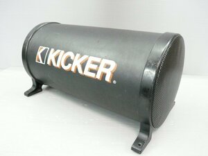 ☆ジャンク♪鳴ります♪音出しOK♪KICKER キッカー 8インチ？ウーハー 2発 円形 筒型ボックス ウーファースピーカー 管理/R056☆