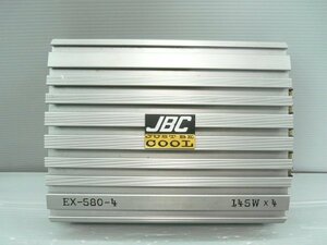 ☆ジャンク♪一応は鳴ります♪JBC JUST BE COOL EX-580-4 4ch パワーアンプ カーオーディオ メンテ・修理ベース パーツ取り 管理/R055☆