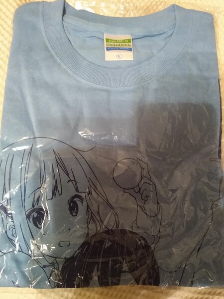 たまこまーけっと Tシャツ Lサイズ ライトブルー 岸本屋オリジナル 北白川たまこ 常盤みどり 牧野かんな 京アニ 京都アニメーション