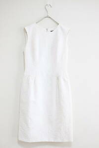 E072 FOXEY フォクシー ジャガード ヴィクトリアペンシル ワンピース ドレス スカート 白 ホワイト 38 Mサイズ レディース 29542