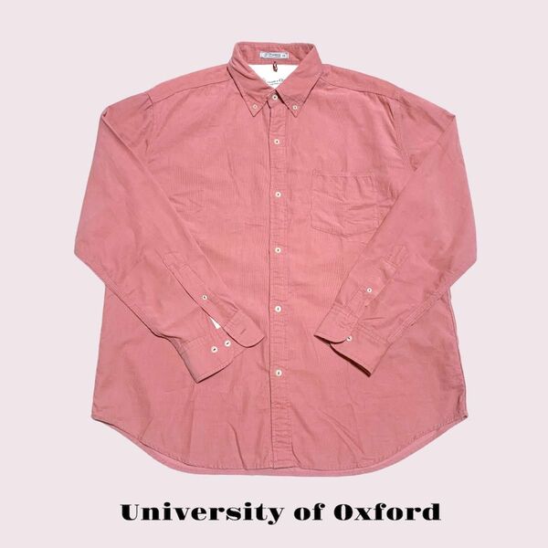 University of Oxford ユニバーシティーオブオックスフォード　ボタンダウンシャツ 長袖 コーデュロイシャツ 無地