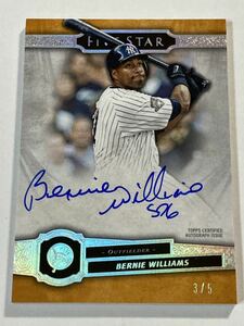 ■バーニー・ウイリアムス(WILLIAMS) 5枚限定 直筆サインカード(AUTO)■2021 TOPPS FIVE STAR / JETER・RIVERA