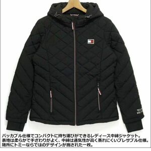 TOMMY HILFIGER レディース 中綿ジャケット パッカブル ブラック Sサイズ 日本サイズMサイズ相当