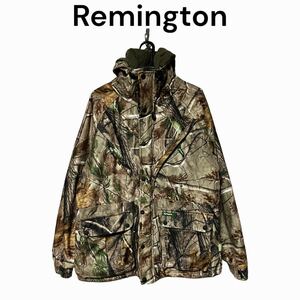 裏地フリース　アウター　パーカー　Remington 古着　リアルツリーカモ