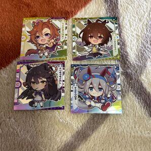 ウマ娘ステッカー4枚セット。