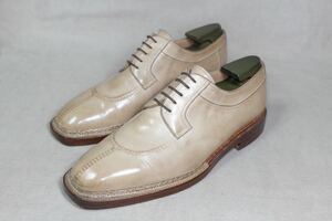  hour cost 50 ten thousand and more rare order goods Silvano Lattanzi silver no Lattanzi venti beige nya made law apron front Dubey shoes UK8.5 leather shoes 