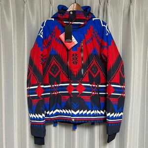 奇跡の新品未使用タグ付き Ralph Lauren RLX ラルフローレンRLX ネイティブ柄 中綿ジャケット RECCO M 