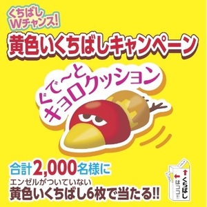 ぐで～とキョロクッション2000名に当たる！黄色いくちばし6枚(1口分)　森永チョコボール　黄色いくちばしキャンペーン　