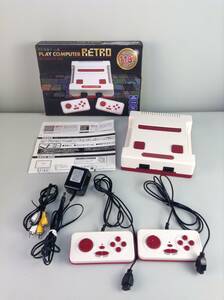 A5695☆プレイコンピューター レトロ RETRO FC互換ゲーム機 118種内蔵 KK-00252 17年製【ジャンク】