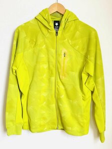 【送料込】メンズ★DESCENTE★デサント グラフィックフーデッドジャケット M イエロー 定価13,090円 ジャージ アウター スポーツ 6429634