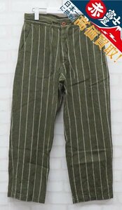 3P4449/dapa-zLot 1644 classical linen stripe Easy pants Dapper's