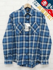 7T7317/未使用品 RRL プラッドツイルワークシャツ ダブルアールエル