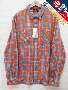 7T7319-1/未使用品 RRL プラッドツイルワークシャツ ダブルアールエル