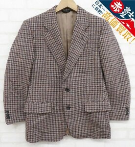 7T6949/ハリスツイード 2Bウールチェックテーラードジャケット 日本製 HARRIS TWEED