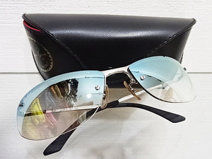 廃盤 美品 RayBan RB3179 TOPBAR 003/Z1 青 ブルーミラーグラディエント グラデーション レイバン サングラス B'z 稲葉 佐藤琢磨 3186 3183