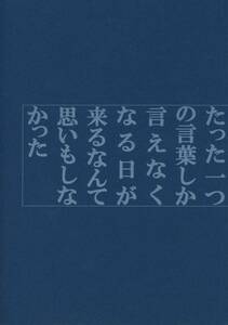 0.0008(里見/『たった一つの言葉しか言えなくなる日が来るなんて思いもしなかった』/銀魂 銀桂(坂田銀時×桂小太郎)/2009年 276ページ 小説