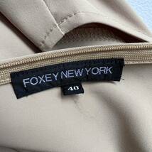 FOXEY NEW YORK フォクシーニューヨーク ドレス　ワンピース 膝下丈 バルーンスカート　 ノースリーブ 美品 結婚式 セレモニー レディース_画像8