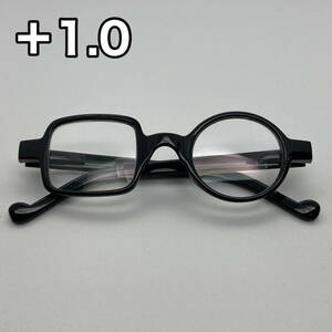 おしゃれ レトロ 老眼鏡 1.0 丸型 スクエア型 ラウンド型 男女兼用 黒 シニアグラス リーディンググラス 軽量 薄型 携帯用