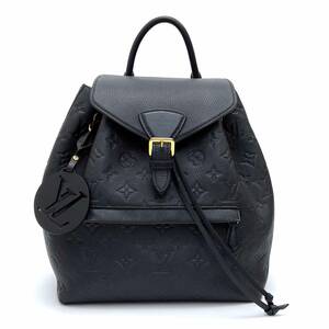 d586 ◇超美品◇ LOUIS VUITTON ルイヴィトン モンスリ PM モノグラム アンプラント レザー バックパック リュック ブラック 黒 M45205