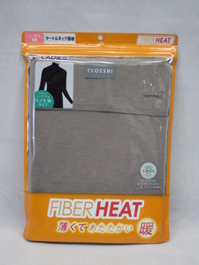 未使用　しまむら　FIBER HEAT　タートルネック長袖　M　グレー