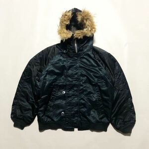 I SPIEWAK&SONS/Golden Fleece/Ｎ-2B/MADE IN U.S.A./NAVY&BLACK/42/SCOVILL/スピワック/リアルコヨーテファー/フライトジャケット/USA製 