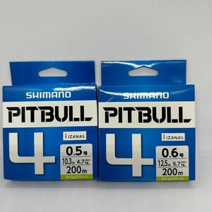 PITBULLpitobru4 0.5 number 0.6 number 2 piece set 200m lime green PE line Shimano SHIMANOshoa salt all-purpose 