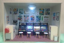【懐かしいゲームセンター】　昭和レトロ風　本当に遊べるゲームセンター　ジオラマ　送料無料_画像7