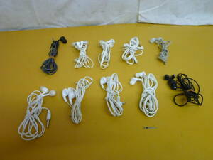 JJ471 ELECOM,AKG,SAMSUNG,Panasonic, etc. earphone 10 point together [ gray ×1 point, black ×2 point, white ×7 point ] operation not yet verification Junk treat /60