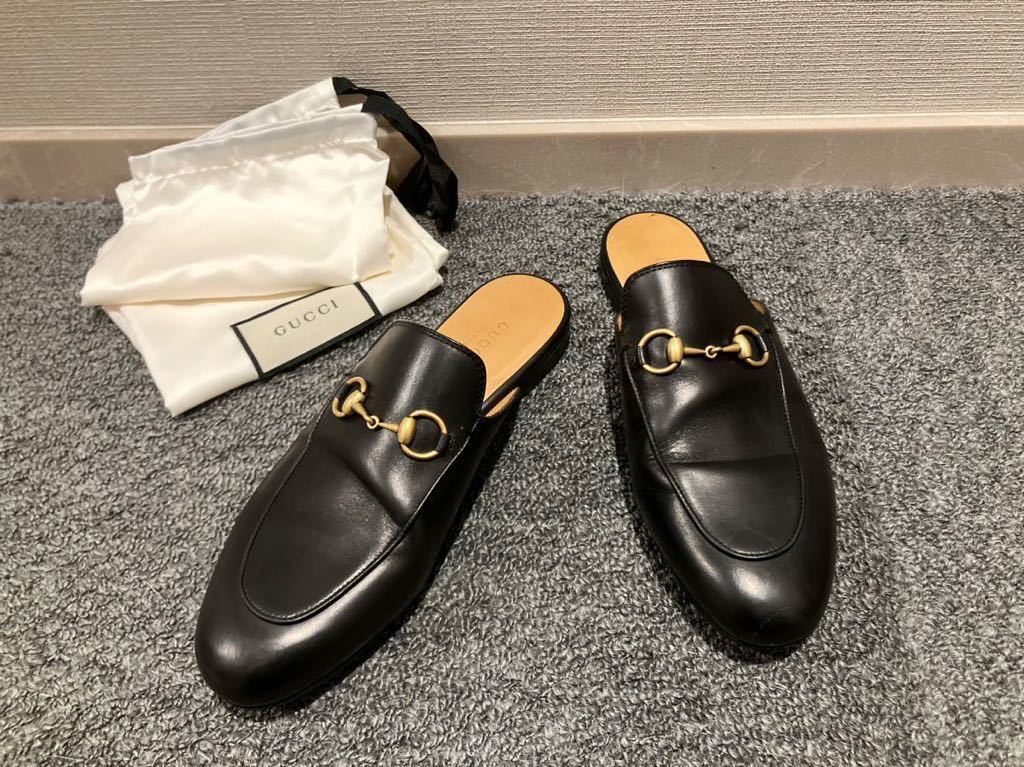 M GUCCI グッチ レザー ホースビット ローファー シェリーライン