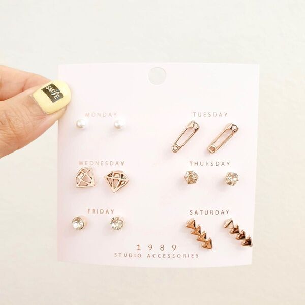 ピアス6点セット すぐ発送 ローズゴールド 新アカウントこちらで購入お願いします。