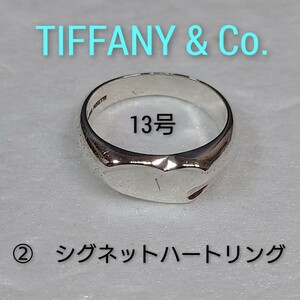 ②【TIFFANY&Co.】ティファニー エルサ・ペレッティ シグネットハート リング シルバー925　指輪　13号
